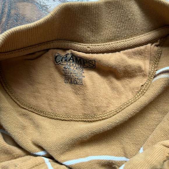 Champs Brown Striped Collared Shirt Size 4X - Picture 2 of 3